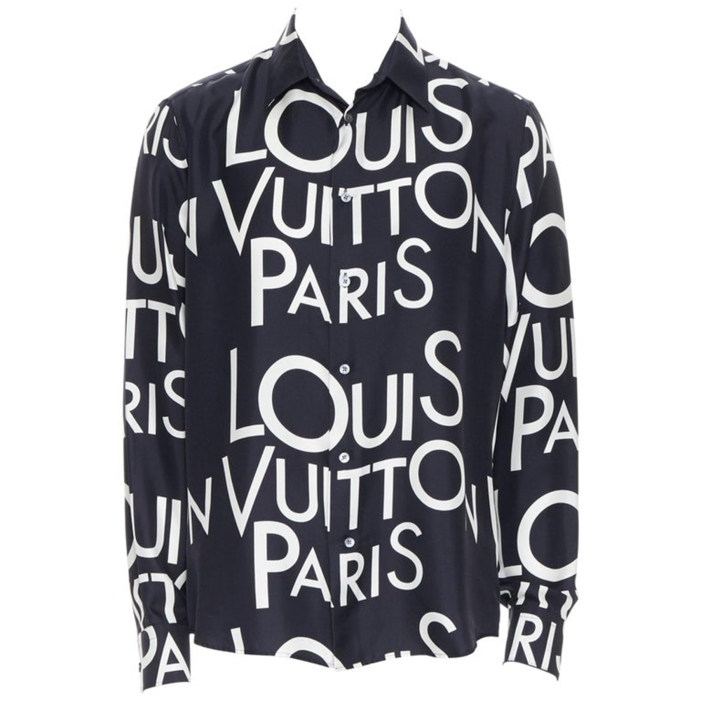 Louis Vuitton Black and White Men's Shirt